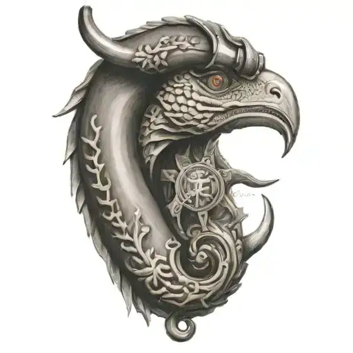 don't tread on me flintlock pistols tattoo design idea