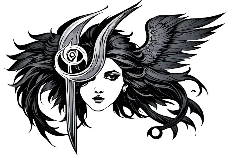 Tyche symbol tattoo design idea