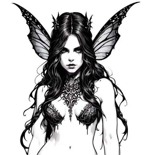 Evil Fairy tattoo design idea