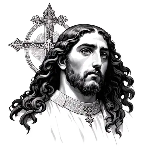 st. gabriel archanghel tattoo design idea