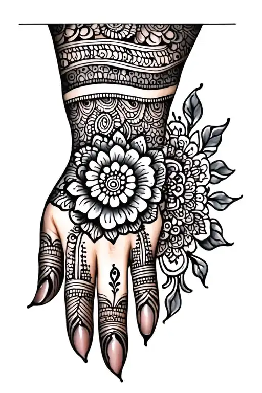 Mehndi tattoo design idea