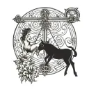 libra and taurus tattoo design idea