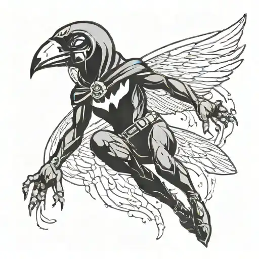 raven from teen titans in a reverse bunny suit tattoo design idea