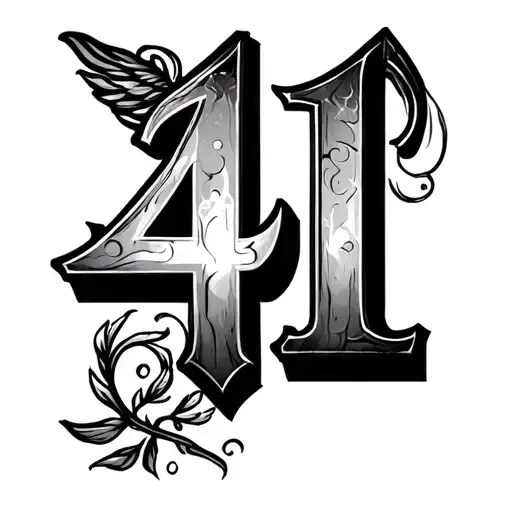 number 41 biblical meaning tattoo design idea