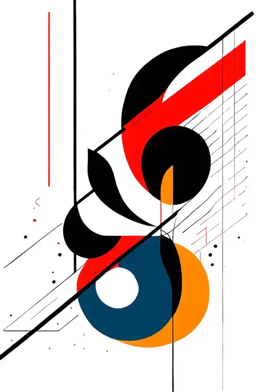 Abstract. lines that point a ways we imagine tattoo design idea