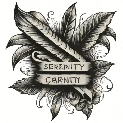 serenity prayer written out with 2 tally marks tattoo design idea