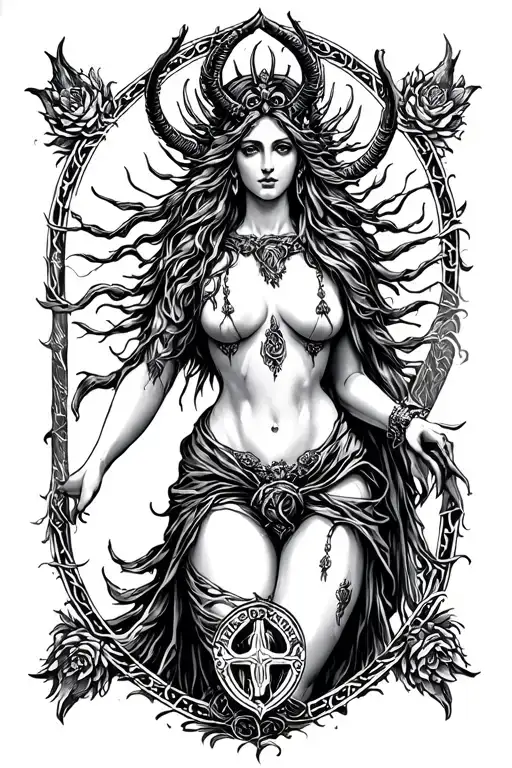 Hecate goddess tattoo design idea