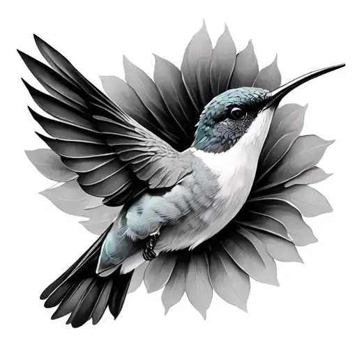 humming bird tattoo design idea
