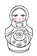 nesting dolls opening tattoo design idea