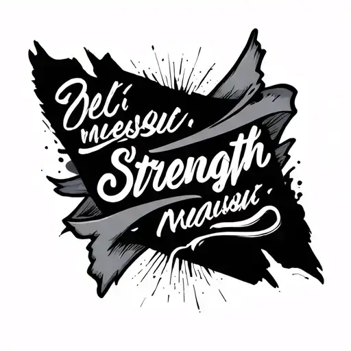 Phrases About Strength tattoo design idea