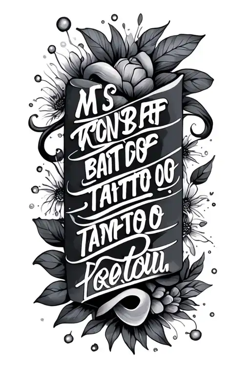 quote written tattoo design idea