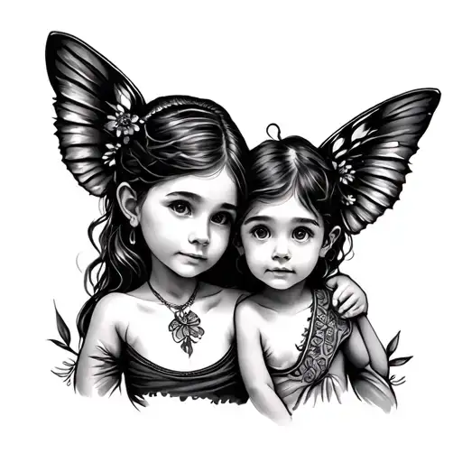 Mother Son Matching tattoo design idea