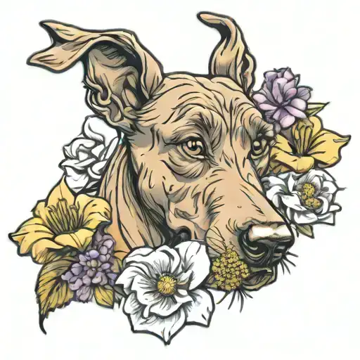 scooby doo flowers blooming tattoo design idea