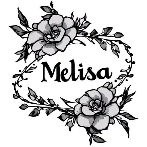 Melissa script tattoo tattoo design idea