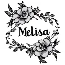 Melissa script tattoo tattoo design idea