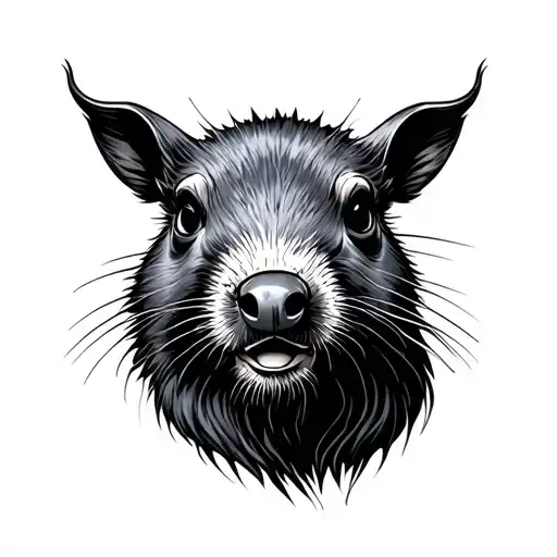 builder mole tattoo design idea