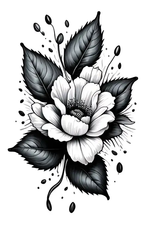 mustard seed drifting away tattoo design idea