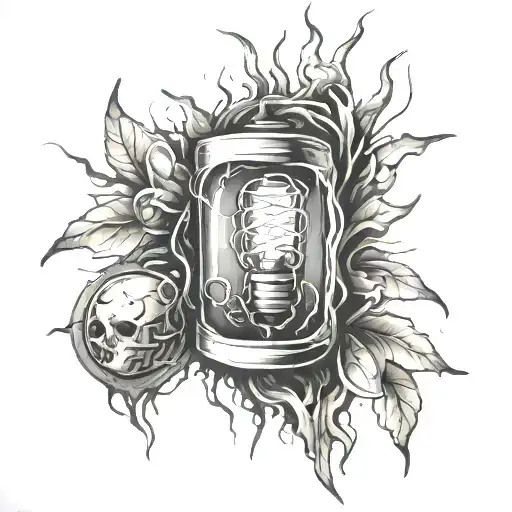 electricity tattoo design idea