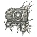 electricity tattoo design idea