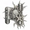 electricity tattoo design idea