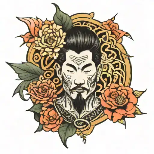 male massage therapist reiki tattoo design idea