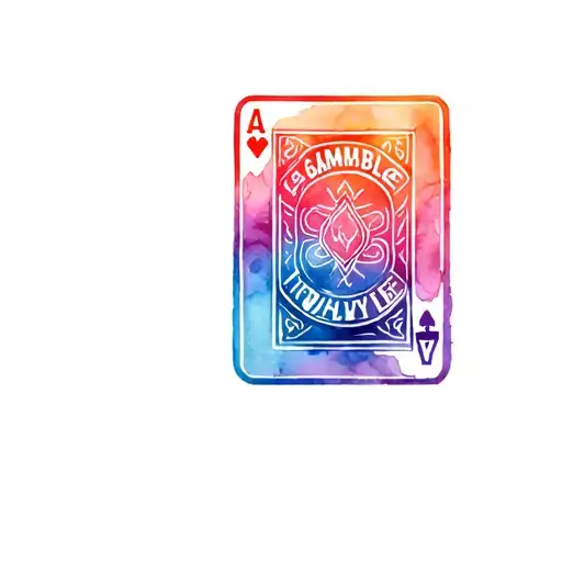 gamble my life tattoo design idea