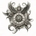 chronos tattoo design idea