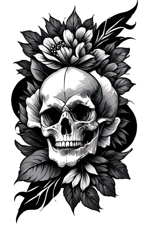 long and thin filler design for shin gap transitioning tattoo design idea