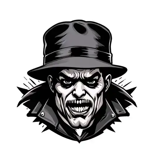 Gangster Cartoon tattoo design idea