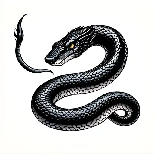 year of the snake tattoo design idea