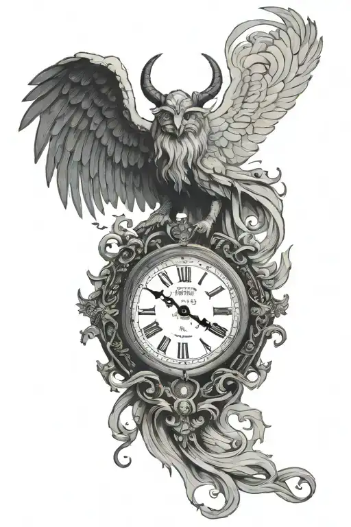 kronos god of time tattoo design idea