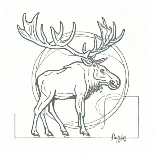 outline of moose antlers  tattoo design idea