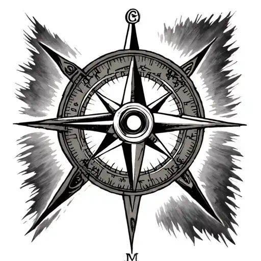 illuminati Consisting a Compass leg tattoo design idea