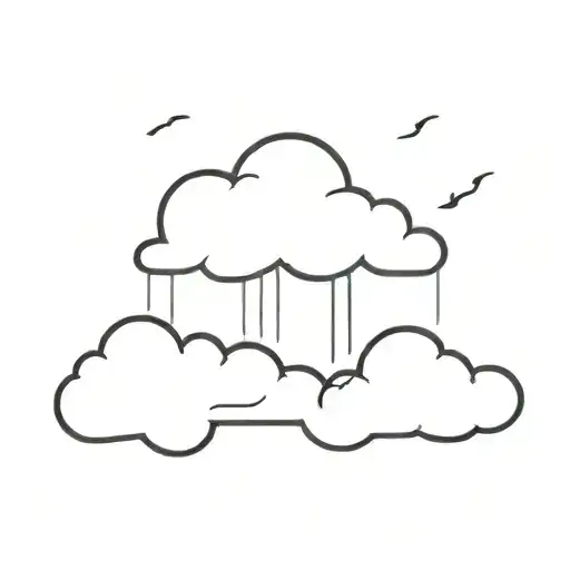 storm cloud with the word stormy as the bottom line of the cloud tattoo design idea