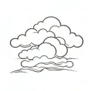storm cloud with the word stormy as the bottom line of the cloud tattoo design idea