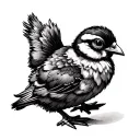 19 and chick tattoo design idea
