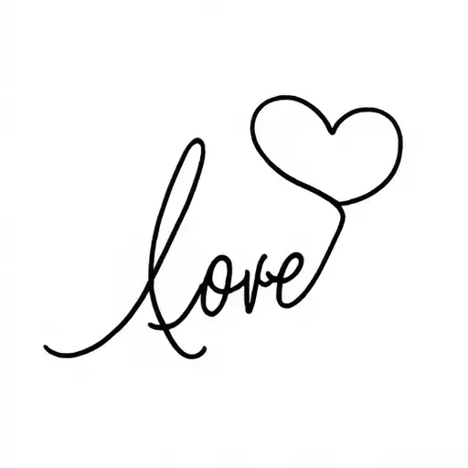 love written tattoo design idea