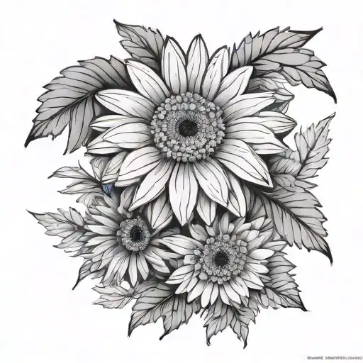 Gerbera tattoo design idea