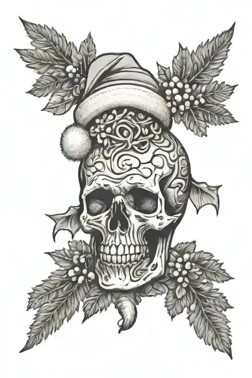 Christmas brain cancer father passing tattoo design idea