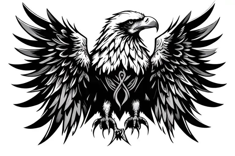 eagle wings tattoo design idea
