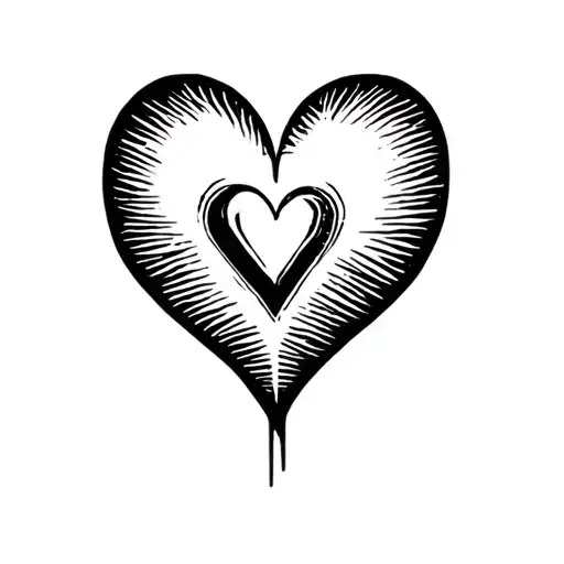 heavy heart symbolizing love tattoo design idea