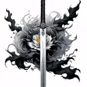 Zenitsu sword tattoo design idea