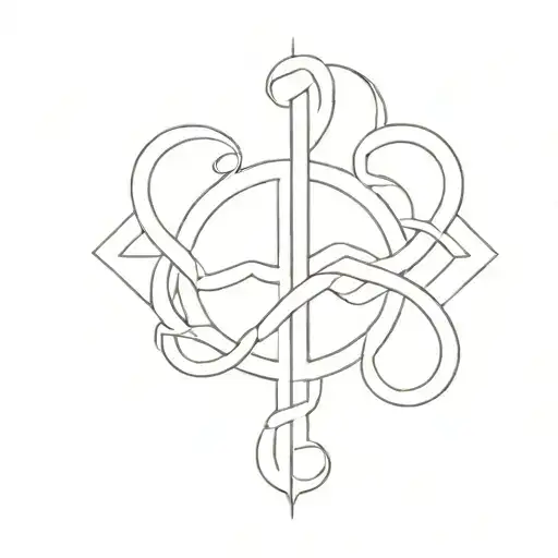 Rob of Asclepius tattoo design idea