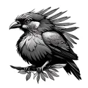 Guatemala Quetzal posing tattoo design idea