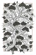 tree branch veins running tattoo design idea