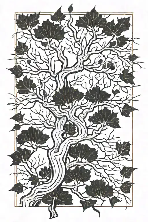 tree branch veins running tattoo design idea