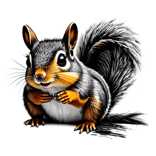 Chipmunk tattoo design idea
