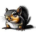 Chipmunk tattoo design idea