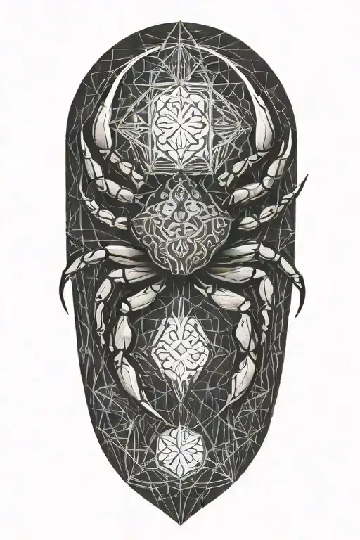 Cancer crab tattoo design idea