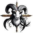 Libra Aries tattoo design idea